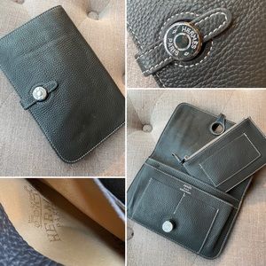 Hermes Dogon Duo Wallet Gray